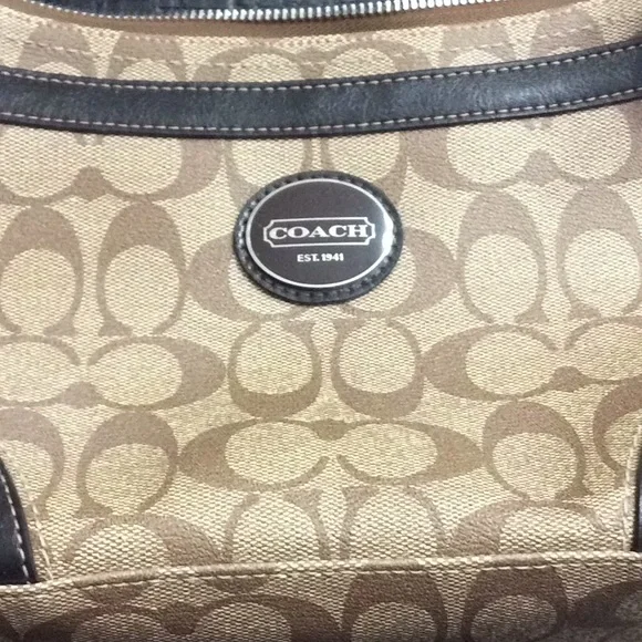 Coach Tan and Black Women's Bag - Picture 3 of 4